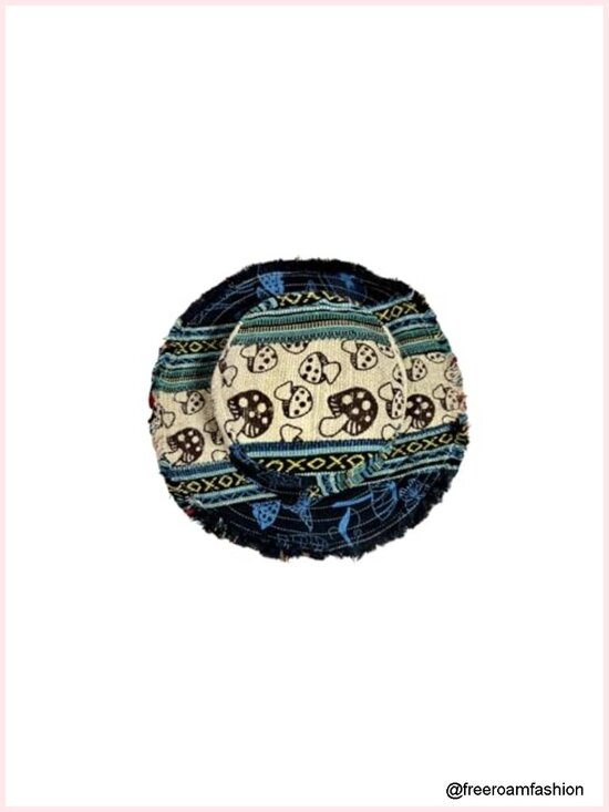 Wide Brim Sun Hat - Natural Hemp & Gheri Blend - Foldable & Packable